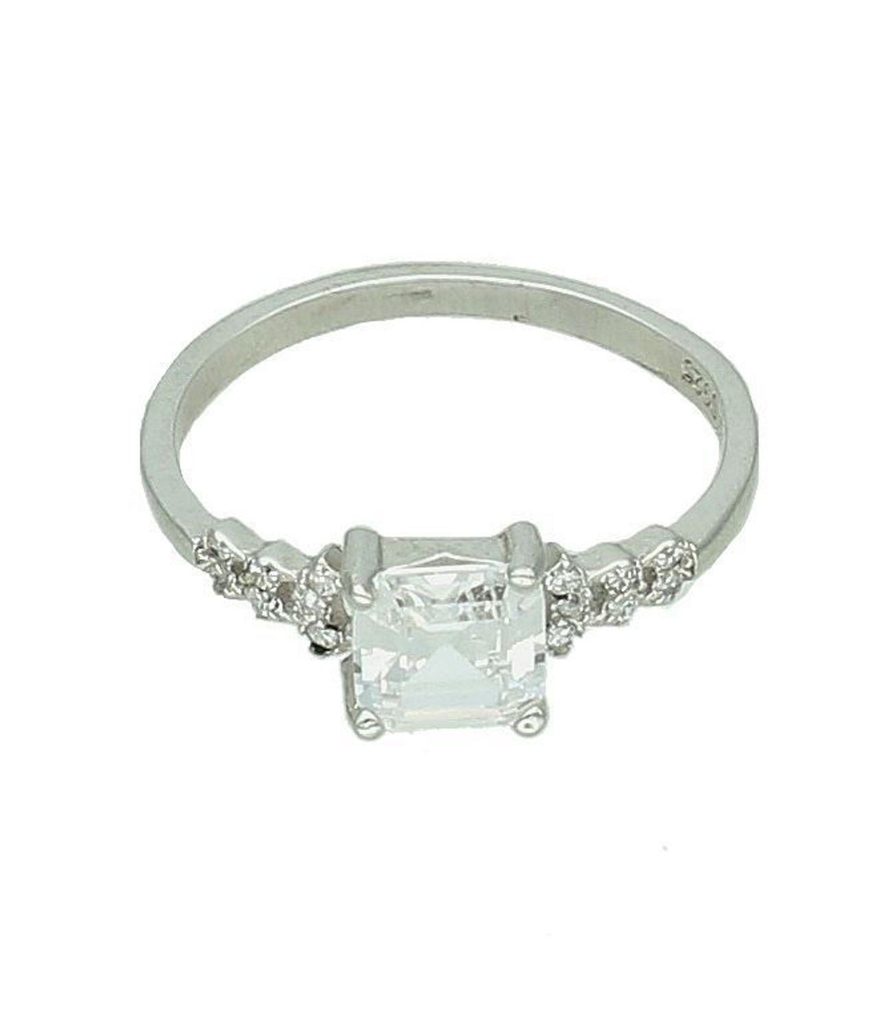 Srebrny pierścionek damski 925 zaręczynowy kwadratowa biała cyrkonia rozmiar 14 P 1688. Srebrny pierścionek damski. Srebrny pierścionek z cyrkonią. Pierścionek srebrny damski na prezent. Srebrny pierścionek dla ukochanej.1.jpg